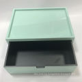 Home Hotel Green Wooden Drawer Box For Storage